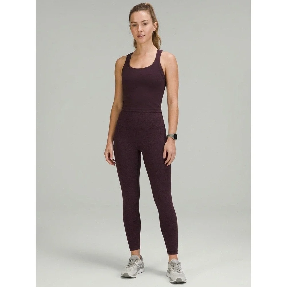 Lululemon Align High-Rise Pant 25 Nulu Leggings Dark Red Plum Heathered Womens